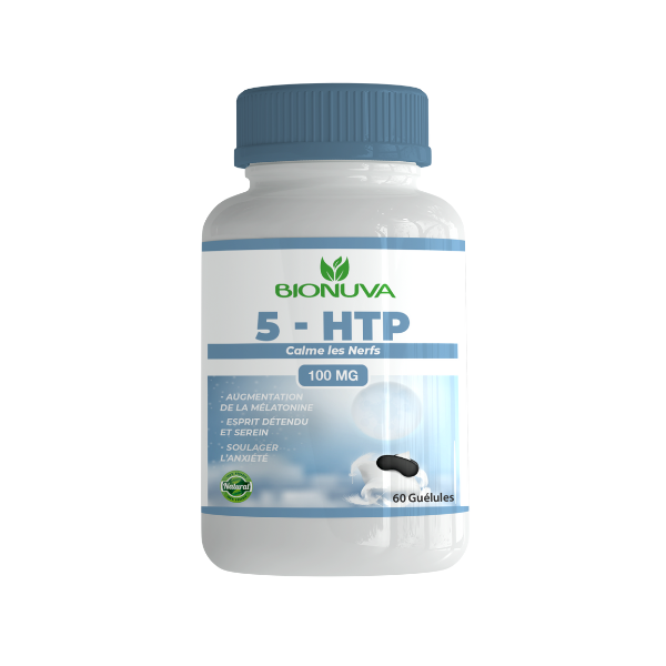 5-HTP, 100 mg - Favorise une humeur saine, le sommeil et l'appétit - 60 gelules