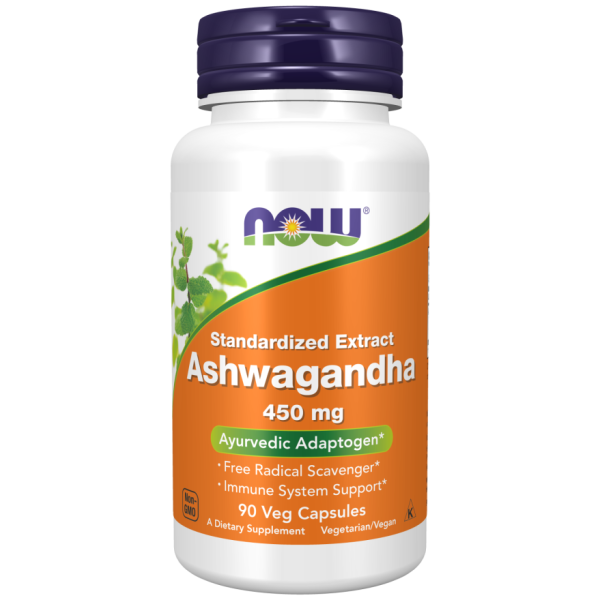 NOW Foods, Standardized Extract Ashwagandha, 450 mg, 90 Veg Capsules