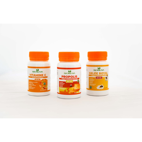 Pack ( Vitamin C 500mg+Propolis 300mg+Gelée Royale 300mg) Bionuva