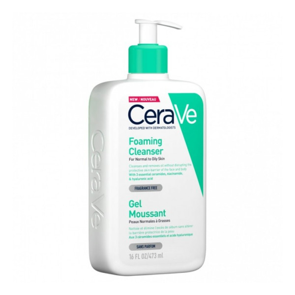 Cerave Gel Moussant Peaux Normales à Grasses 473ml