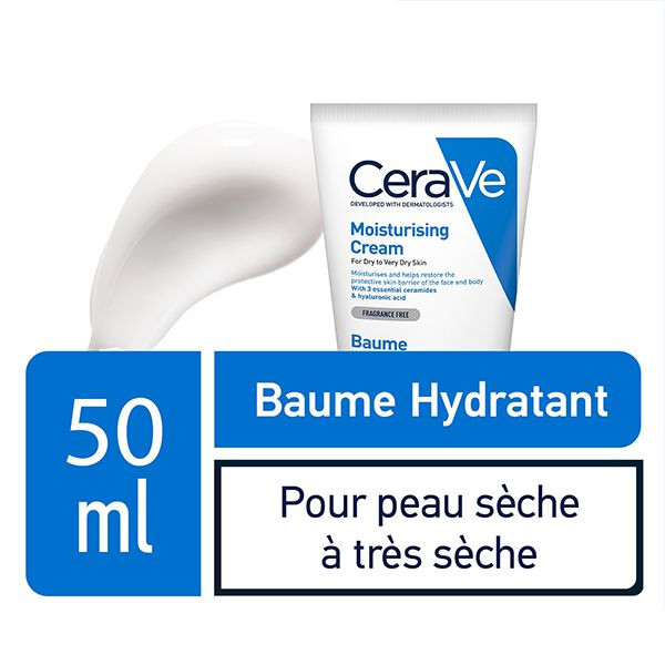 Cerave Baume Hydratant, Corps et Visage -Peaux sèches et très sèches 50ml