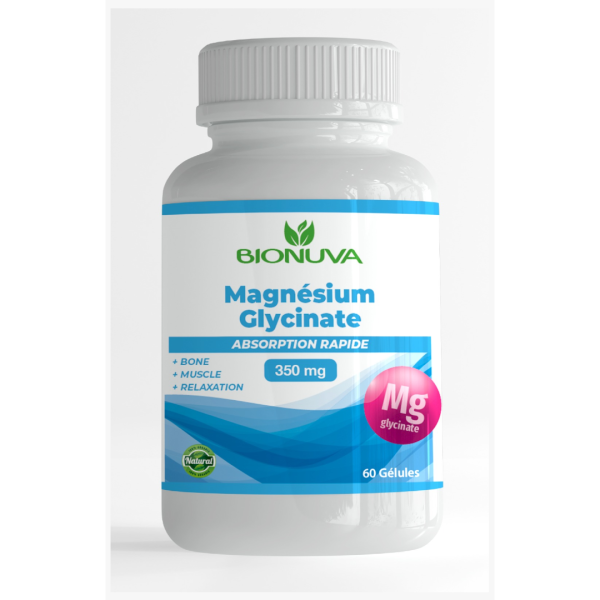 BIONUVA Magnésium Glycinate Magnetau 60 Gélules 350 mg